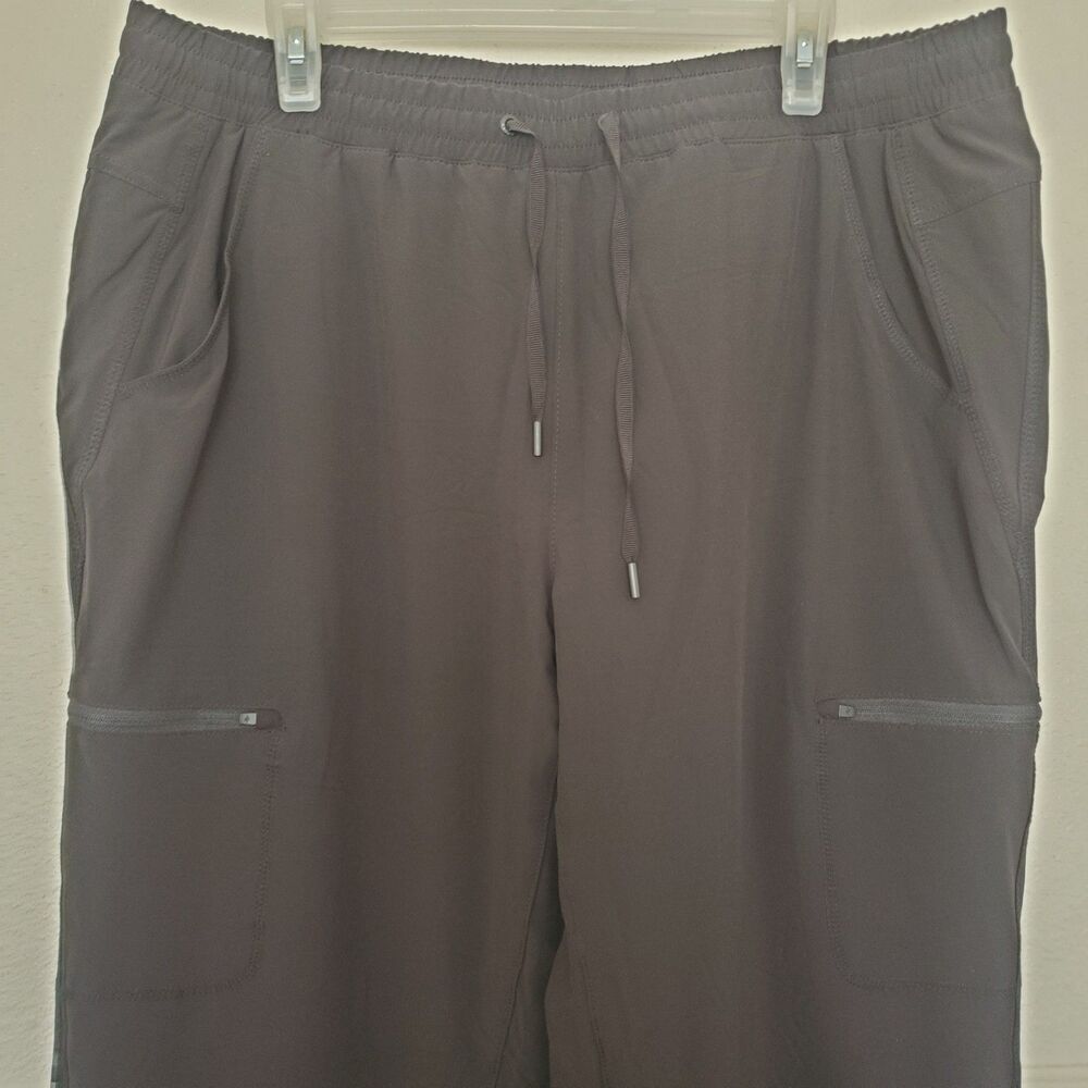 Eddie Bauer Polar Fleece Lined Jogger Pants Women Sz 16 Flannel Cargo Pockets